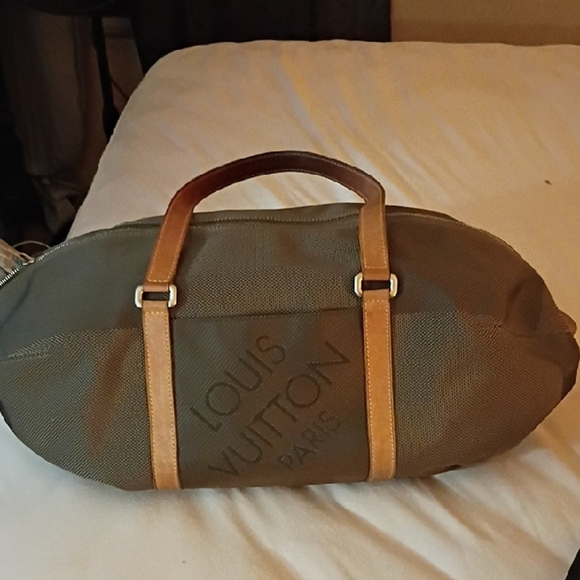 Louis Vuitton Handbags - Louis Vuitton Duffel Bag with Tan Straps